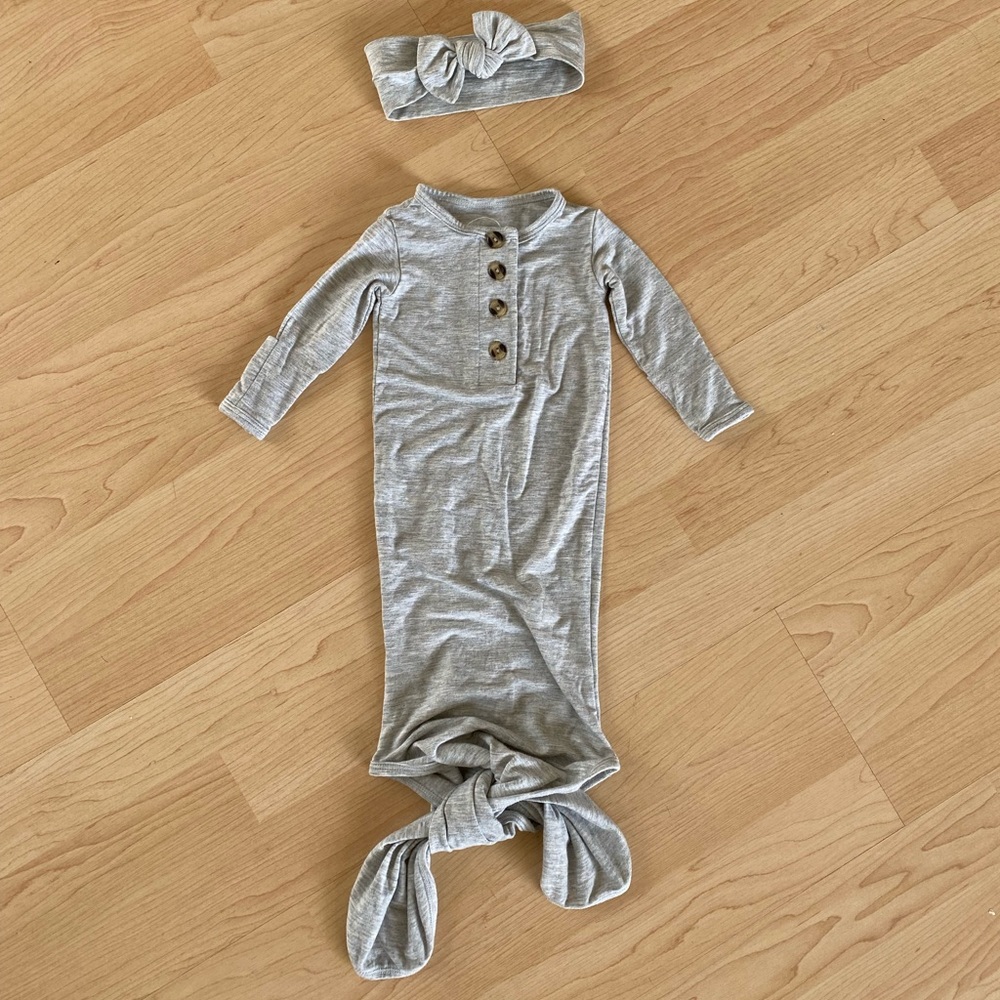 Lou & Lou grey knotted gown